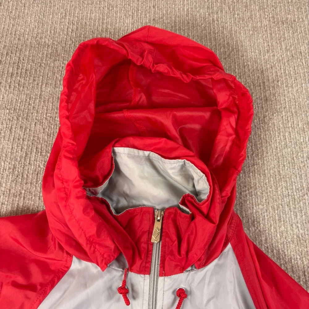 VTG 90s Nike Red Colorblock Lightweight Nylon Windbreaker Men's Size XL
